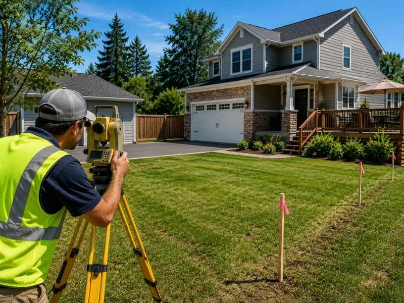 Mortgage lender being completed to help a lender confirm property boundaries before approving a home loan.
